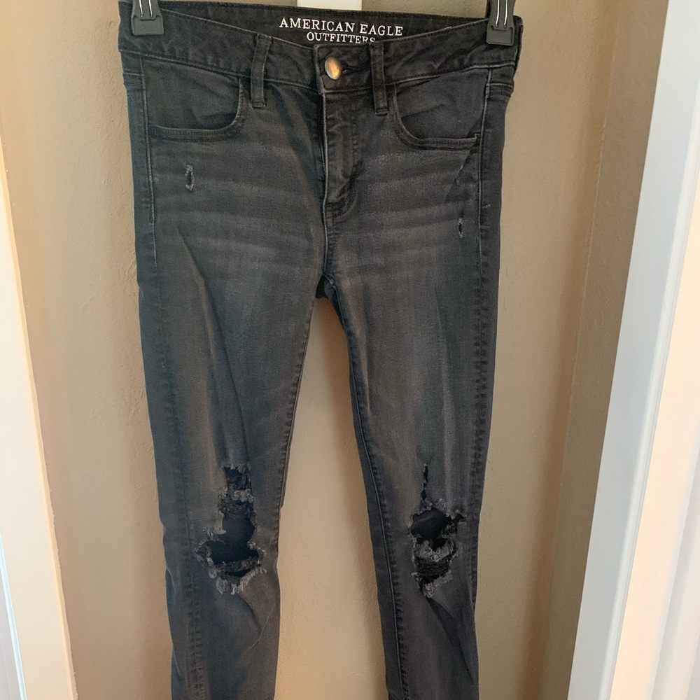 Black denim American Eagle jeans